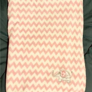 Pink Chevron Baby Blanket